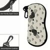Winged Heart Cupid Arrow Print Soft Eyeglasses Sunglasses Case,Portable Lightweight Pouch Protective Bag for Travel Daily Organizer Accessories