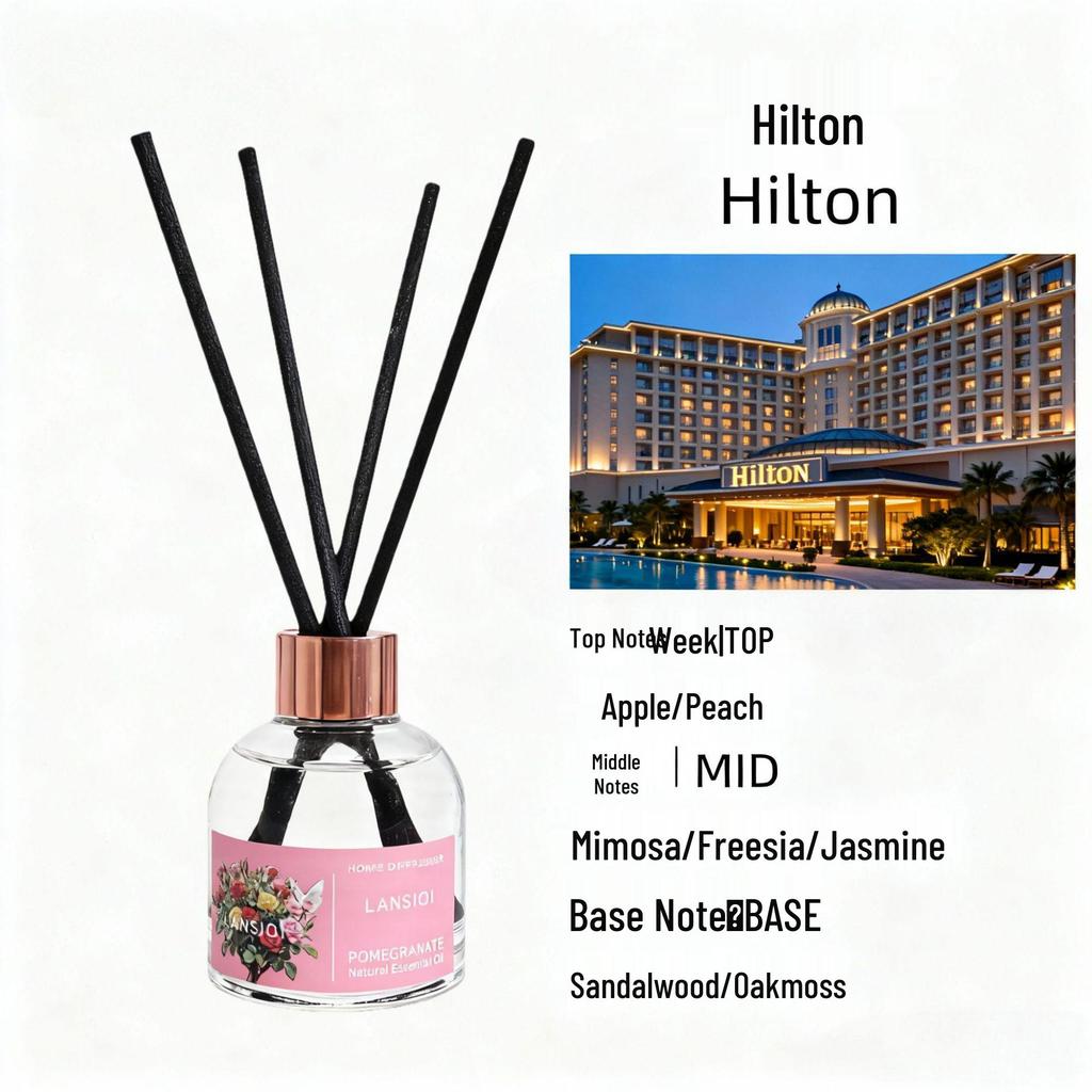 Flameless Aromatherapy Indoor Air Freshener with Natural Rattan for Bedroom and Wardrobe