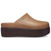Crocs Modne Proste Wsuwane Klapki Obuwie Damskie Ciemnobrązowe 209869-2EY