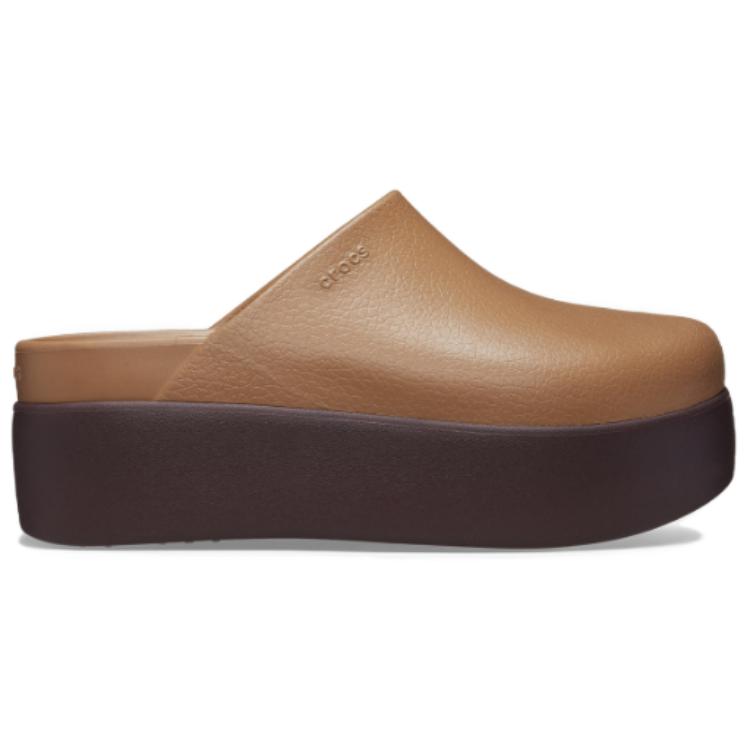 Crocs Modne Proste Wsuwane Klapki Obuwie Damskie Ciemnobrązowe 209869-2EY