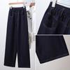 DIMANAF 2025 Autumn Plus Size Women Jeans Pants Denim Elastic Basic Blue High Waist Trousers Oversize New Pants 5XL