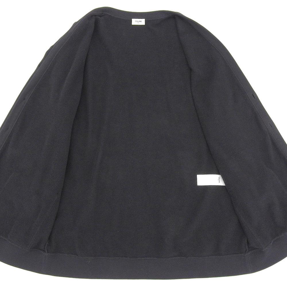 CELINE Back Logo Cardigan Top Men's Black XS 2Y672670Q tops XS blackUsed