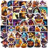 50 Black Face Halloween Stickers Horror Horror Night Personality Pumpkin Halloween Stickers