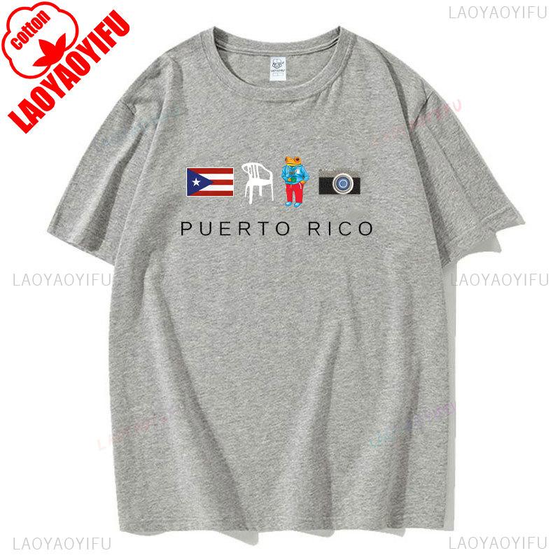DTMF Puerto Rico Printing Tshirt Summer Women's Cotton Shirt Bad Bunny Tees Hip-hop Trendy Short-sleev Unisex Casual Streetwear