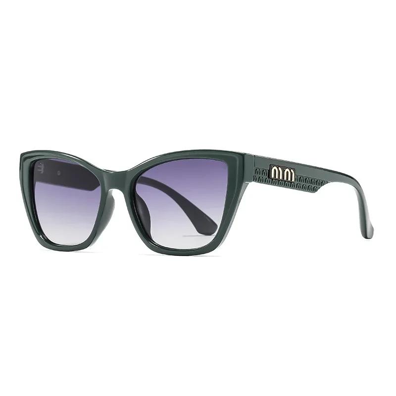 Women's Fashionable and Retro Cat-eye Sunglasses UV400 Ultraviolet-proof Outdoor Large Frame Shades Glasses Eye Protection