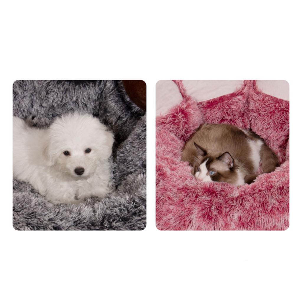 Kleine Katze Winterbett Hunde Schlafmatte Haustierhausmatte Weiches Verdicktes Plüschkissen Katzenbett Warmes Offenes Bett Hundezubehör