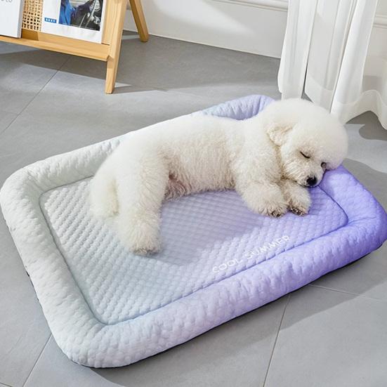 Pet Cooling Mat Summer Ice Silk Cooling Pad for Cats Dogs Heat Dissipation Anti Slip Sleeping Mat for Crate Sofa Balcony