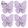 Polished Wood Adhesive Hook 4PCS Butterfly Rotating Hook, with 3 Swivel No Drill Peel And Stick Hooks Wall Space Saving for Bathroom Kitchen