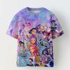 Cartoon Anime Fashion Short Sleeve Casual Comfortable T-Shirt Girls Crew Neck Top