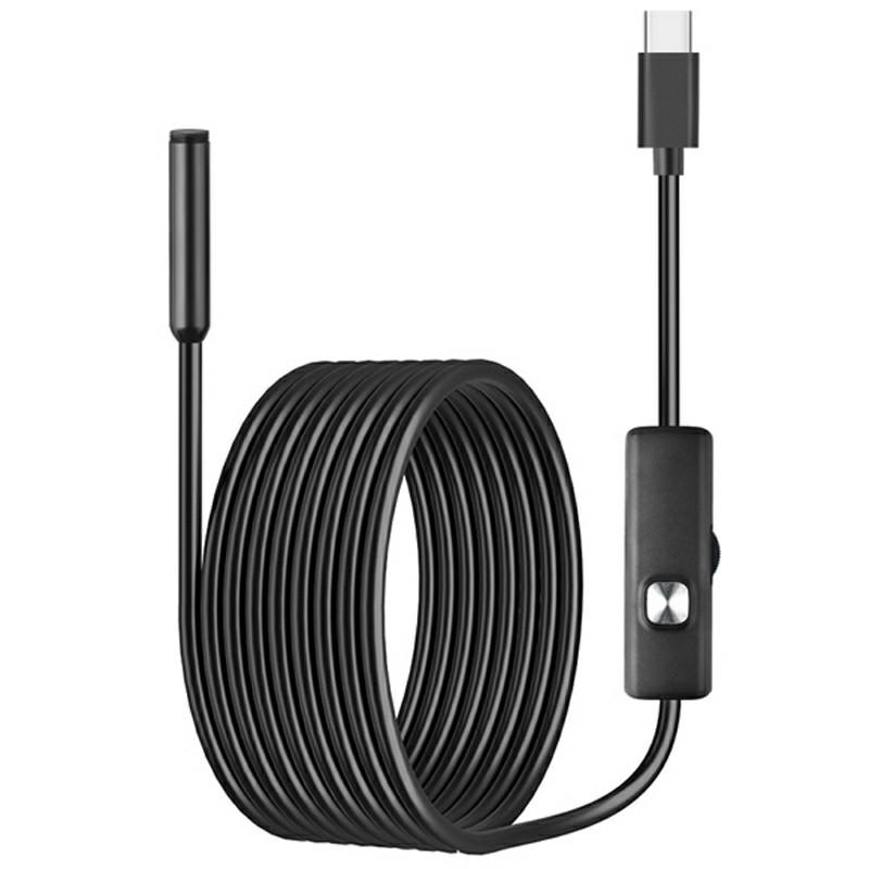 

DN200 3m Hard Wire 8mm Lens 1080P HD Endoscope Type-C Phone Industrial Inspection Camera (With 8Pin and Micro Adapter) Type A