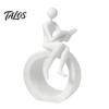 Talos 3D Printed Reading Figurine, Abstract Reader Statue for Home Decor, Modern Minimalist Sculpture Bookshelf Desk Office Ornament