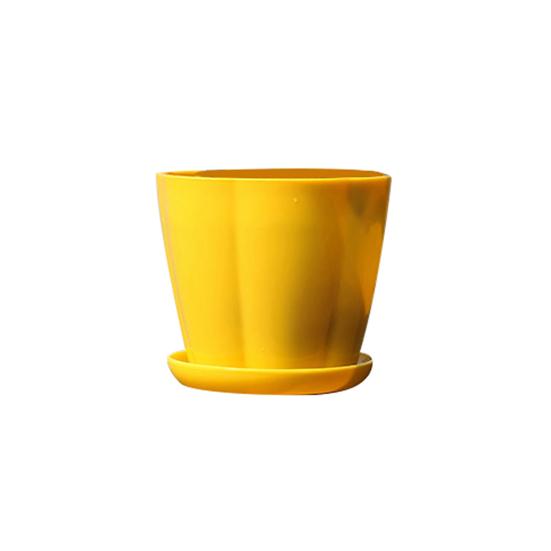 Flower Pot Pumpkin Shape Imitation Porcelain Plastic Flower Pot Home