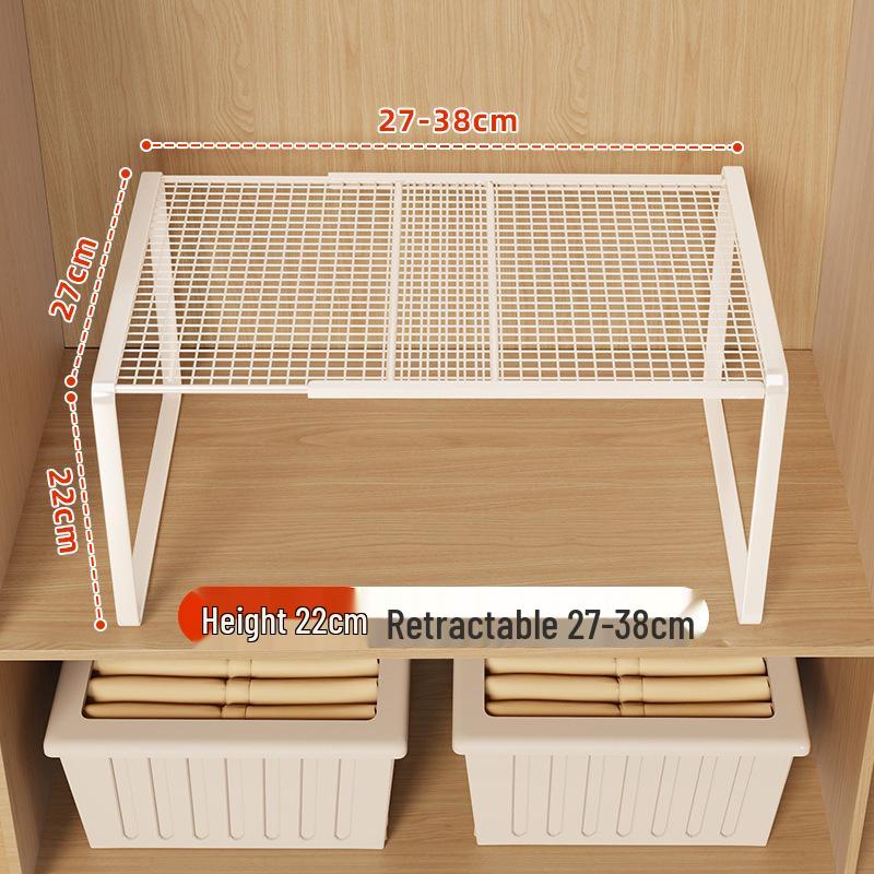 Organizzatore a Ripiano Estraibile per Armadio per Conservazione Vestiti e Divisorio per Armadietto