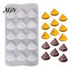 Funny Gag Gift Baking Mold Poop Chocolate Mold, 15 Cavity Silicone Tray, Non-stick Heat Food Grade Candy Tray Resistant Dessert for Fondant Jelly