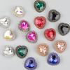 Alloy Heart Shape Stud Earrings With Full Rhinestone Crystal Accents Women Fashion Jewelry