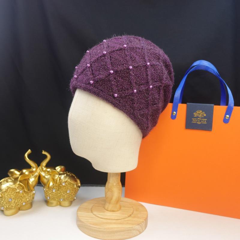 Pălării tricotate la modă pentru femei: Căciuli din lână dublu strat, îngroșate, cu protecție pentru urechi, calde, pentru toamnă și iarnă