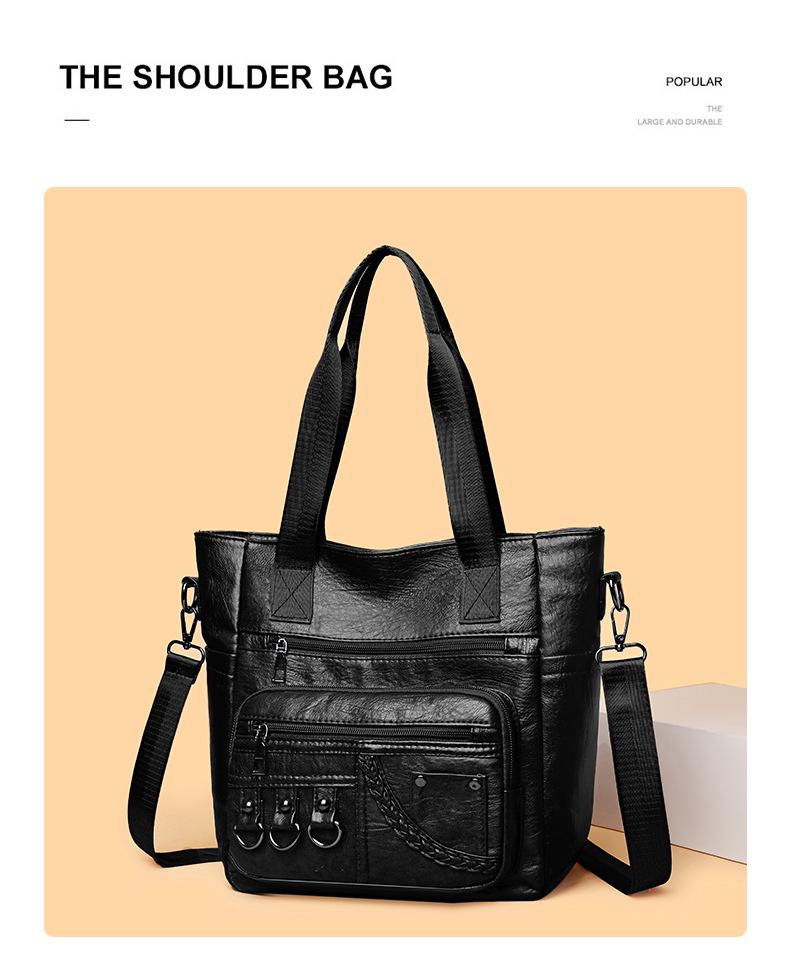 Urban Minimalistisch Weiches Leder Damen Handtasche mit großer Kapazität und Umhängetasche 2025