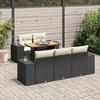 VidaXL Garden Lounge Set 6 Pcs with Cushions Black Braided Resin 3327325