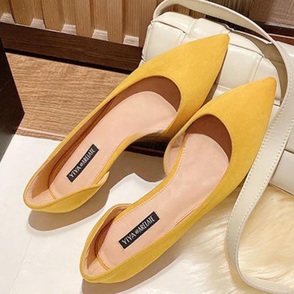Ladies Footwear Low Heel Elegant Korean Style Fashion Women's Flat Shoes High Quality Fashionable 2025 Summer Shoe Wholesale