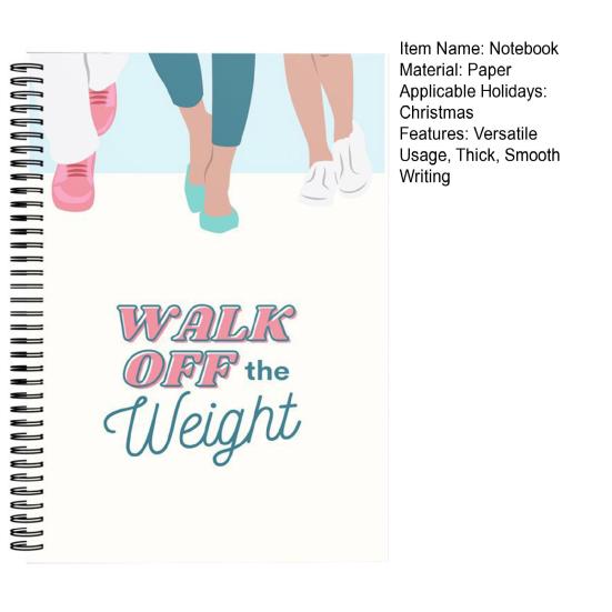 Exercise Workbook for Walking Off The Weight Schedule Planner Journal Thick Paper Smooth Writing Notebook for Home School Office Use