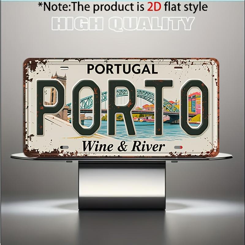 

D Flat Decorative Only pc Vintage Porto Portugal Metal Decorative Plaque and Ornament Rustic Wall Decoration Suitable 15x30cm(5.9x7.8inch)