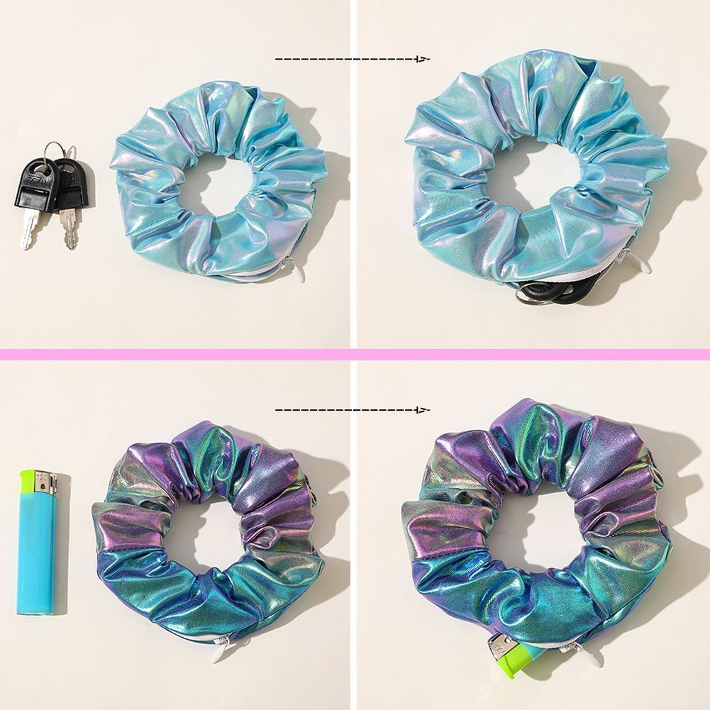 Hair elastic with zipper