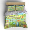 City Map Playmat Set For Kids Multiple Sizes Kid'S And Adults' Bedroom Exquisite 3Pc Bedding Set, Gift