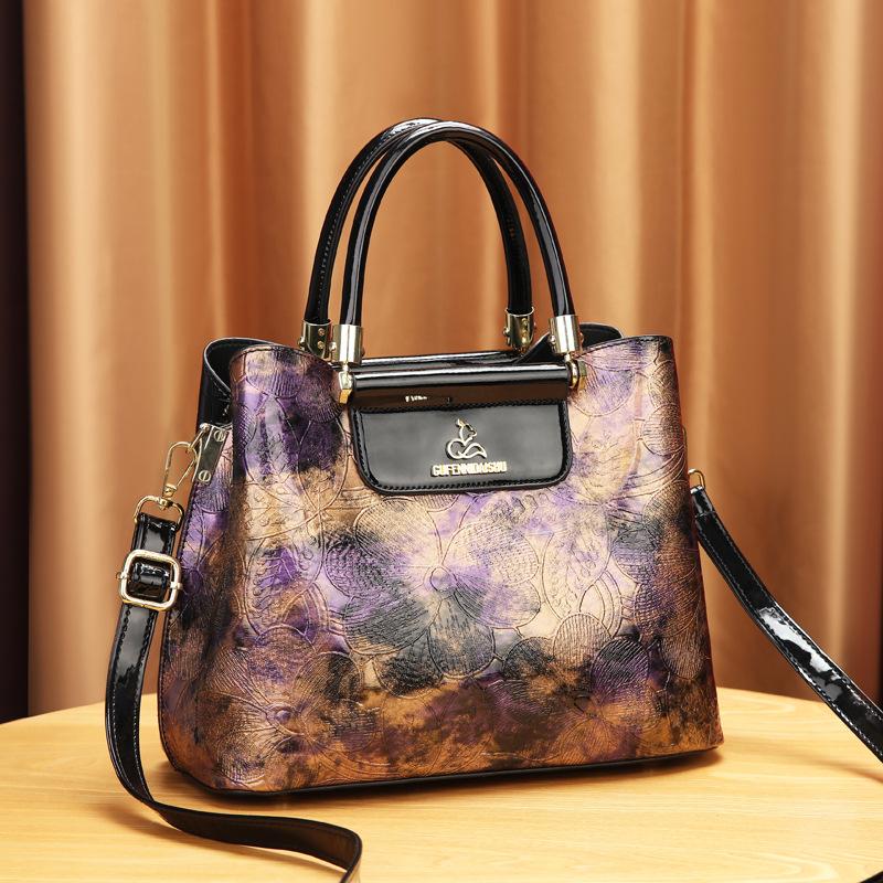 Bag Middle-aged Women's Mother Bag 2025 New Large-capacity Portable Messenger Bag Flower Shoulder Fashion Bag Women