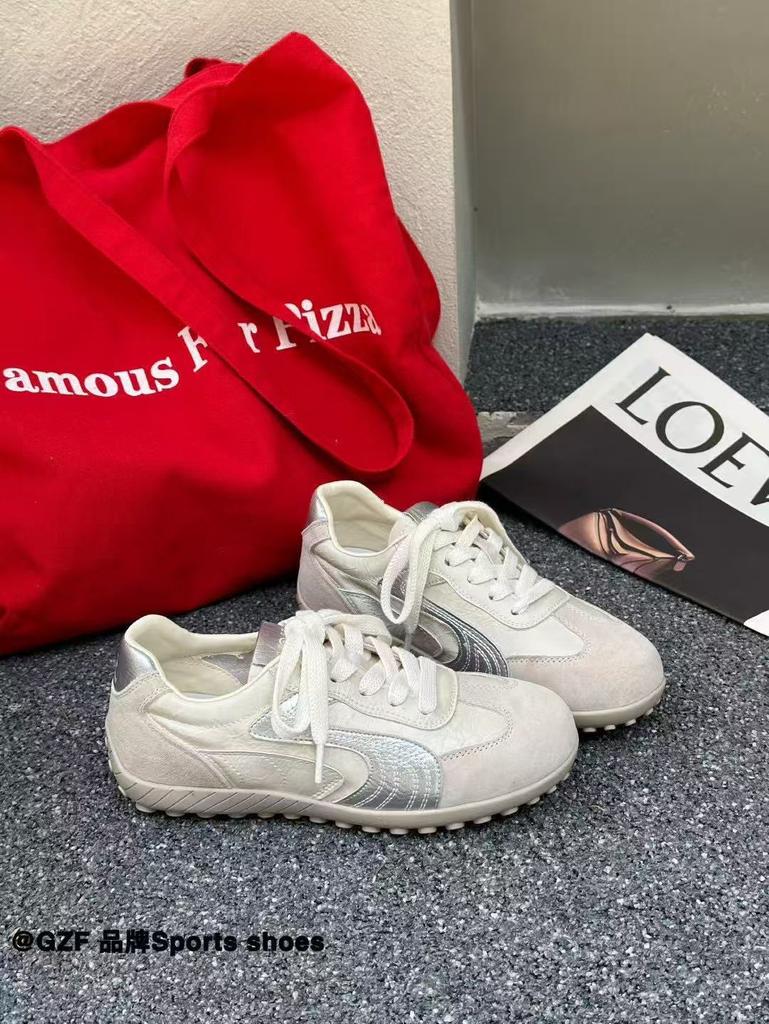 Thick bottom women's new versatile lace-up color matching fashion casual retro