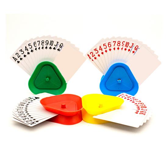 4Pcs Triangle Poker Card Holder Little Hands Kids Seniors Arthritis Hands-Free Paper Cards