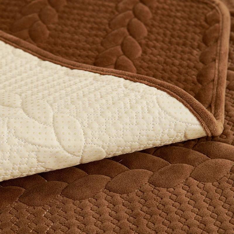 Winter Sofa Cushion Thickened Super Soft Plush Cushion Non-Slip Leather Sofa Backrest Cushion Cover Nordic Simple