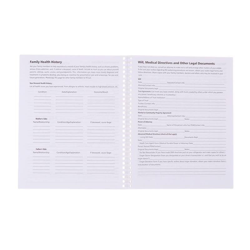 1Pc End Of Life Planner Workbook Putting Things In Order To Help My Loves When I`M Gone
