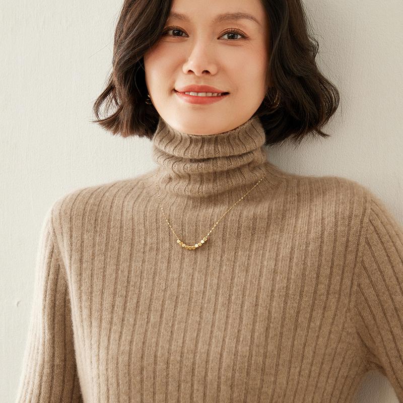 Women's Cashmere Sweater Qinghe Cashmere 100% Cashmere Autumn and Winter Cashmere Thickened Pullover Soft and Warm