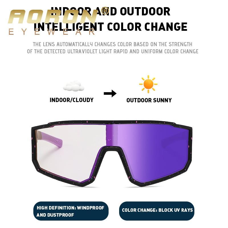 Polarized Photochromic Sunglasses Cycling Hiking Driving Outdoor Sports Unisex UV400 PC Frame Lens