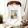 Quest Squad Broccoli Adventure Tabby Cat Castle TShirt Fantasy Backpack Cat Vintage Graphic Tee Unisex Book Fandom Casual Tops