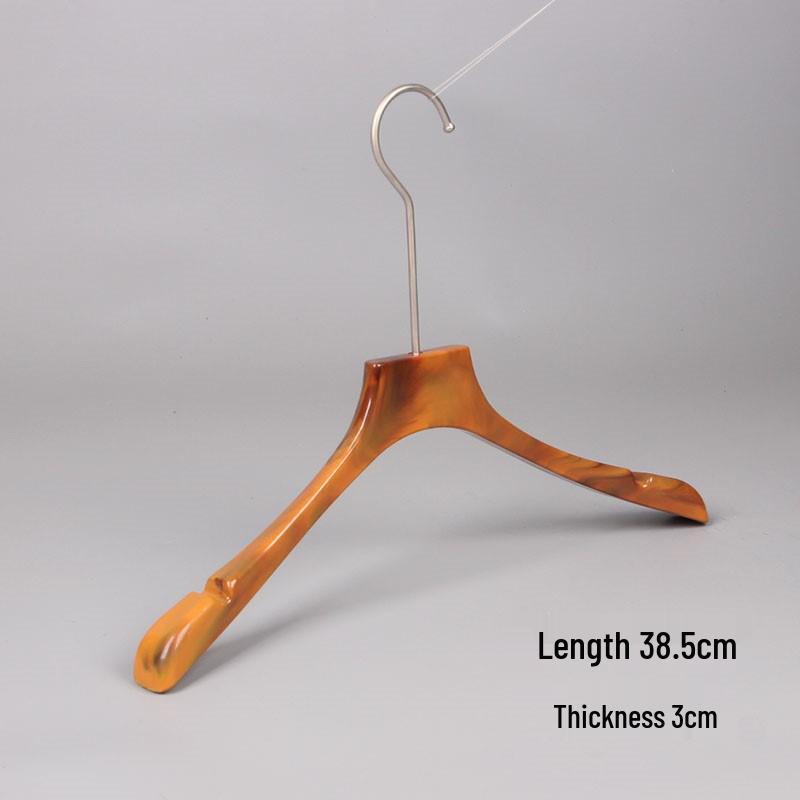 Stylish Non-Slip Imitation Jade Hangers: Wood Grain Finish for Men's & Women's High-End Clothing
