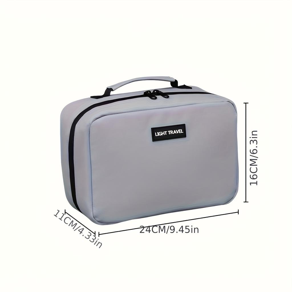 Men's Double Open Makeup Storage Bag Portable Zipper Closure Makeup And Beauty Bag Business Travel Toiletries Organizer Bags