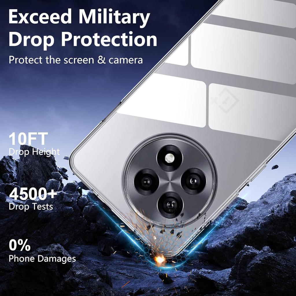 For OnePlus 13R 5G Case Anti-Fingerprint Crystal Clear TPU Phone Cover