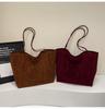 2025 Women's Large Capacity Suede Tote: Versatile Autumn/Winter Crossbody & Commuter Shoulder Bag