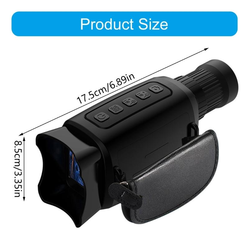 Ultrared Rays Night Visibility Monocular Optically 16x Magnification Recording Functionality For Hunting Hiking Surveillances