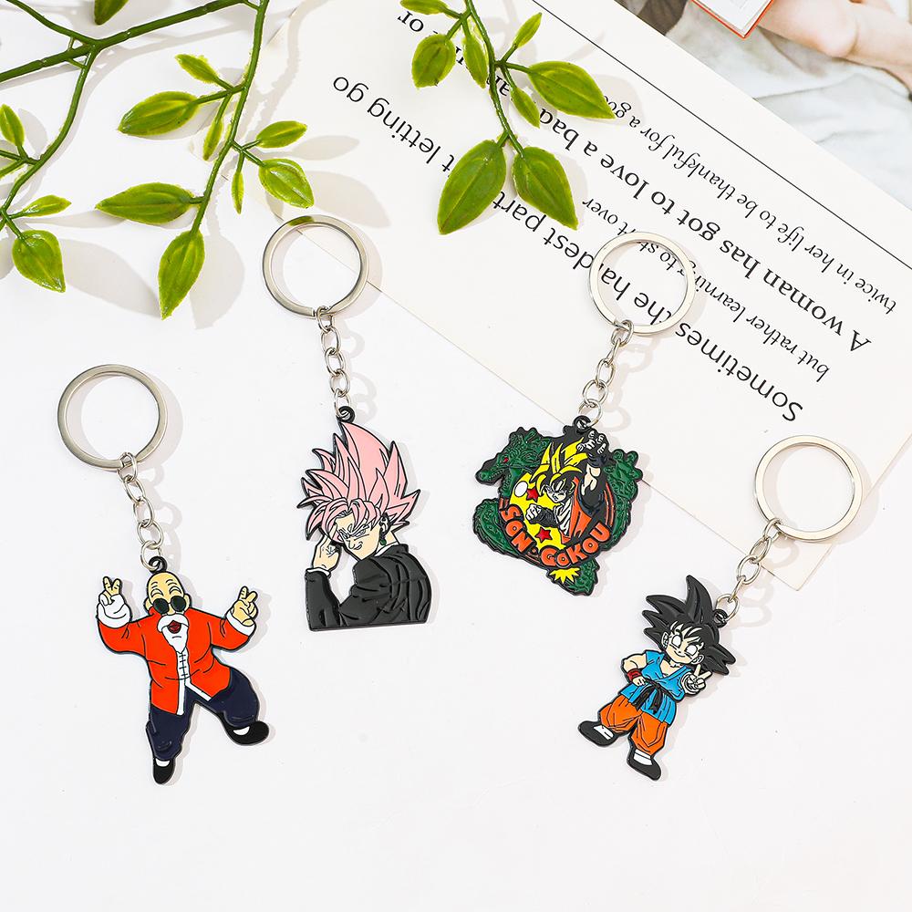 Classic Cartoon Metal Keychain Unisex Motorcycle & Car Design Fashion Keyring Backpack Accessory Gift for Friends
