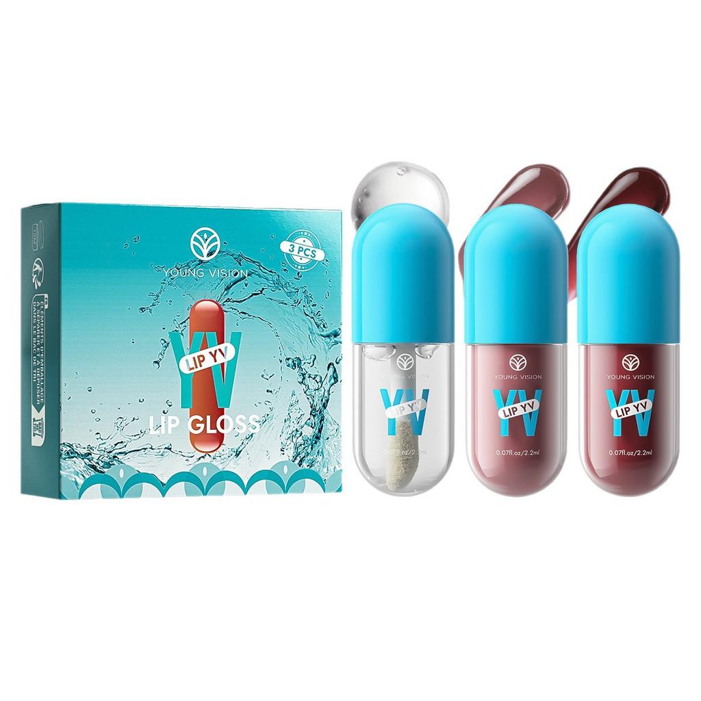 3 Colors Set Avocado Long-Lasting Moisturizing Lip Stain Is Lightweight, Non-sticky, Non-stick Cup Lip Stain