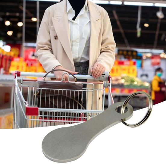 Einkaufshand-Edelstahl-Schlüsselanhänger, tragbarer Einkaufswagenchip aus Metall, praktisches Schlüsselanhänger-Zubehör