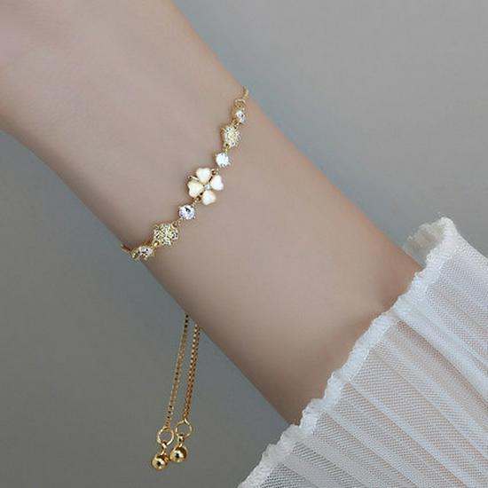 Lucky Four-Leaf Clover Bracelet - Unique High-End Women's Jewelry Gift