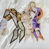 Retro Florales Schleifen-Haargummi & Seidenschal-Accessoire