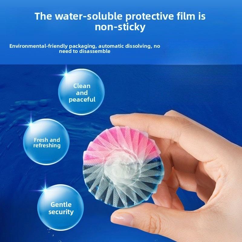 5/10/20Pcs 2 Color Pink & Blue Flush Toilet Bowl Cleaner Tablets Household Condense Cleaner Remove Stain Odor Toilet Blocks Deodorant