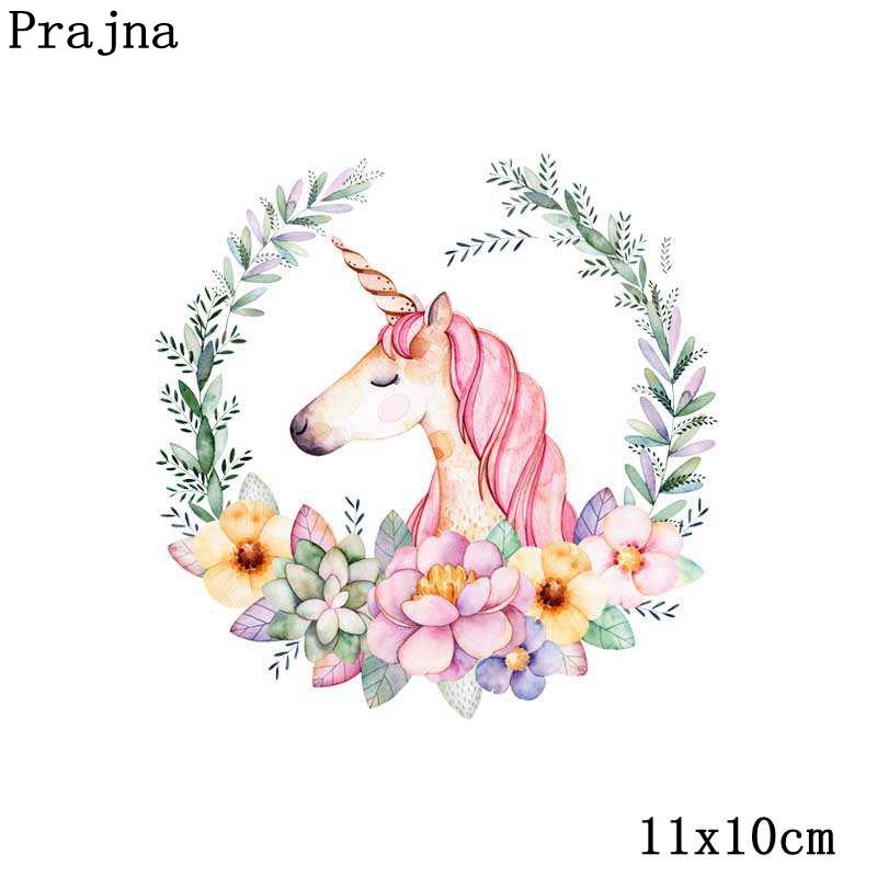 Prajna Unicorno Cartone Animato Auto Trasferimento a Caldo Gufo Farfalla Termoadesivi da Stirare Maglietta Adesivi Termici Toppa per Abbigliamento Applicazione