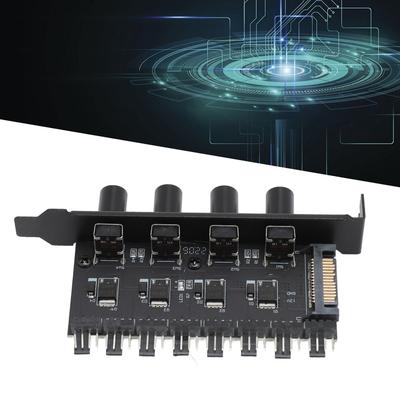 8 Channels Fan Speed Controller 4 Knob Control Fan Control System PWM Fan Hub PC System Cooling