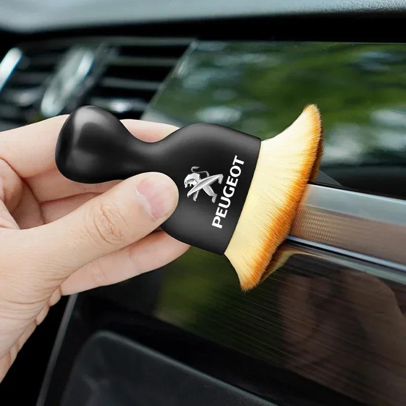 Čisticí měkký kartáč na emblémy auta Nástroj na odstraňování prachu Příslušenství Pro Peugeot 206 308 307 208 207 3008 2008 508 407 301 406 408 607
