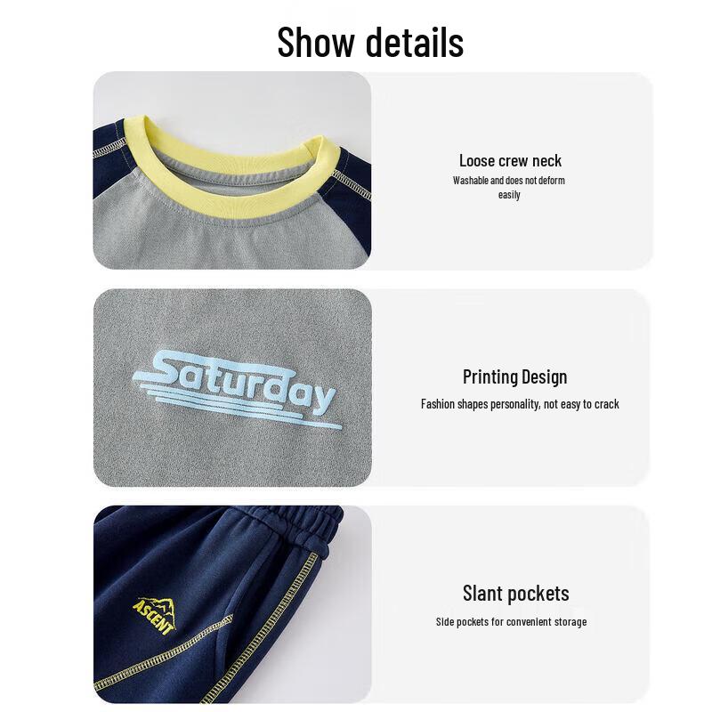 Moonkids Boys' Spring/Autumn Quick-Dry Athletic Set